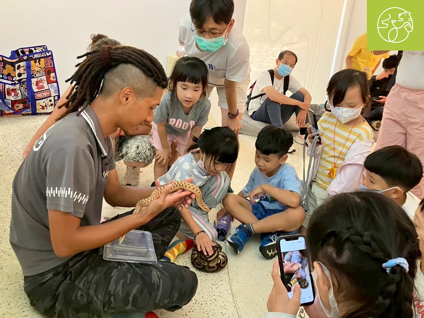 保育員說故事-那些年我們與蛇的誤會，希望課後小朋友們都可以解開對蛇的誤會，學習尊重與愛惜自然生物。